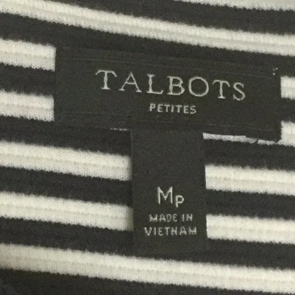 Talbots Navy & White Striped Embellished Dress - Picture 2 of 8